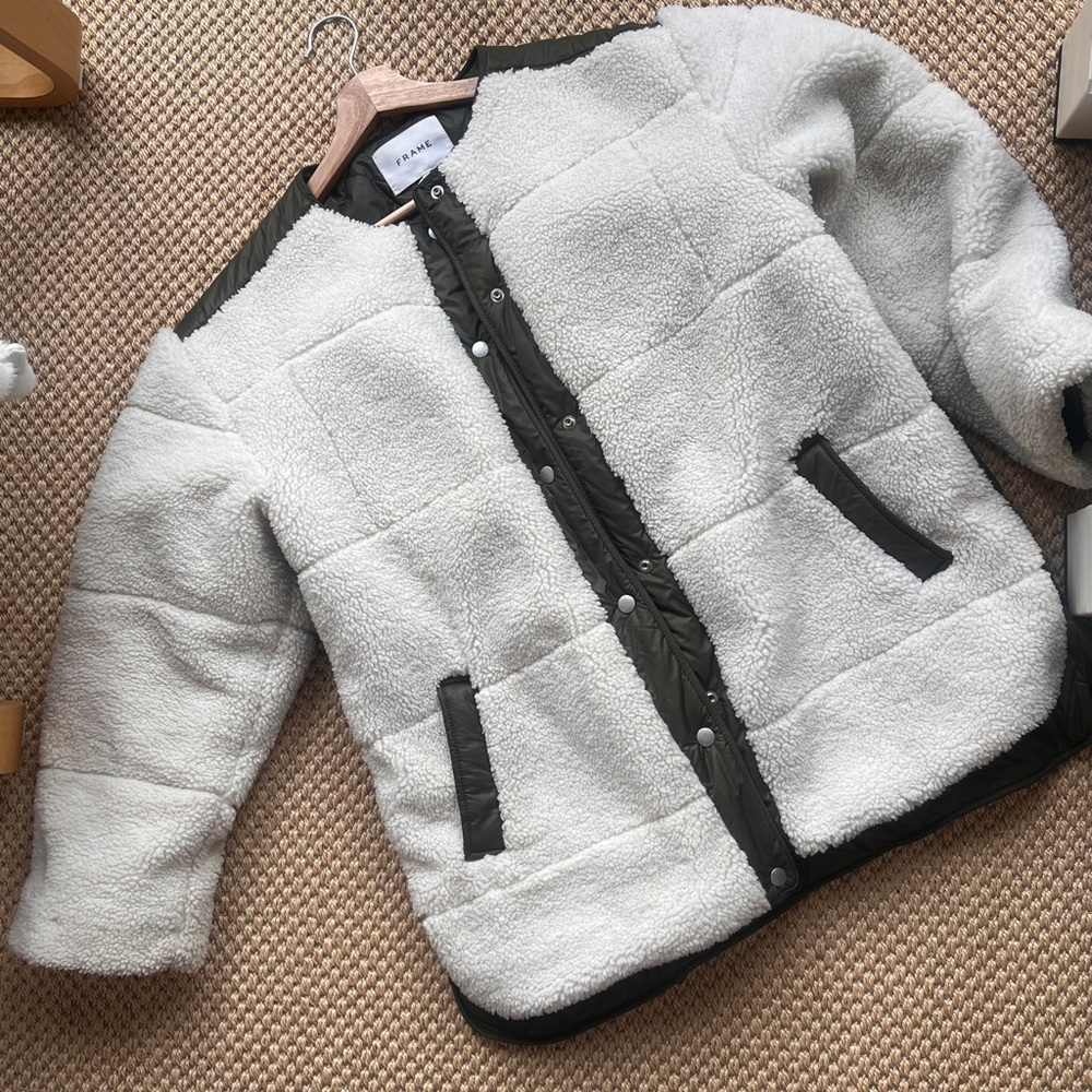 Frame Denim White and Black Jacket